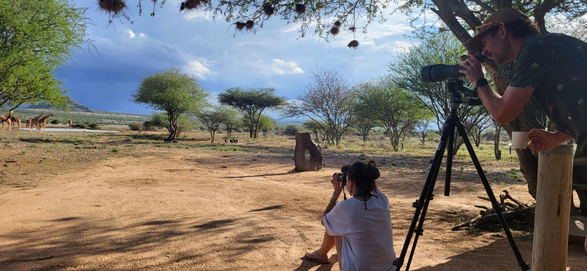 Utsikt til vannhullet på Tumaren Camp  |    Foto:  Wenche Skeie Tvenge - La'mme 