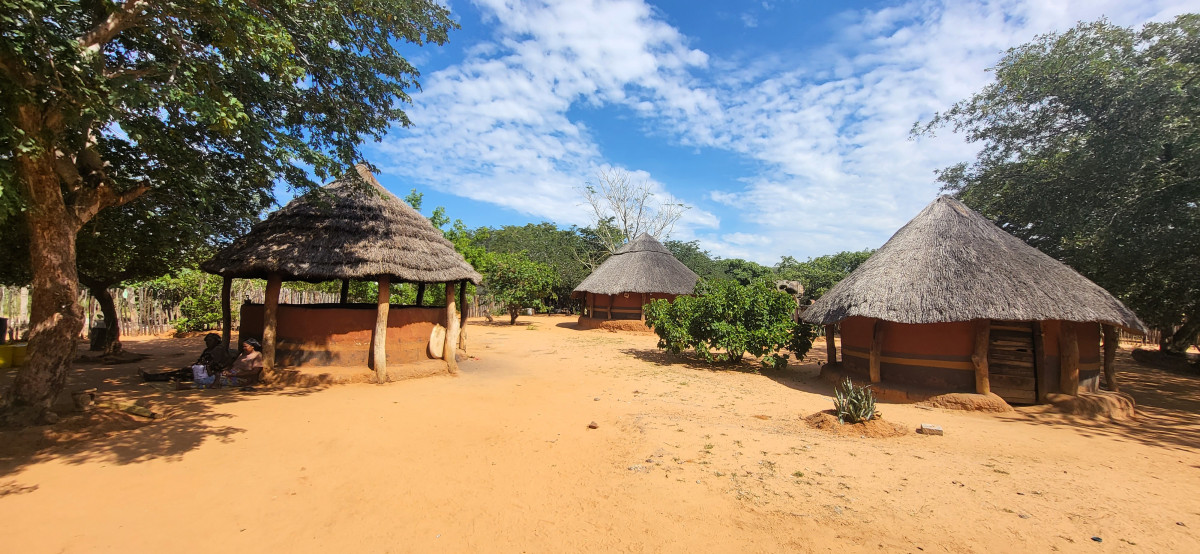 En homestead vi besøkte utenfor Victoria Falls