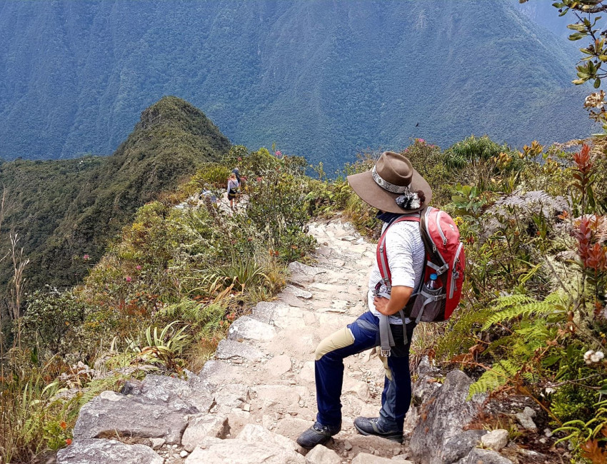 Utsikt fra vandreturen opp til Machu Picchu Mountain - Peru