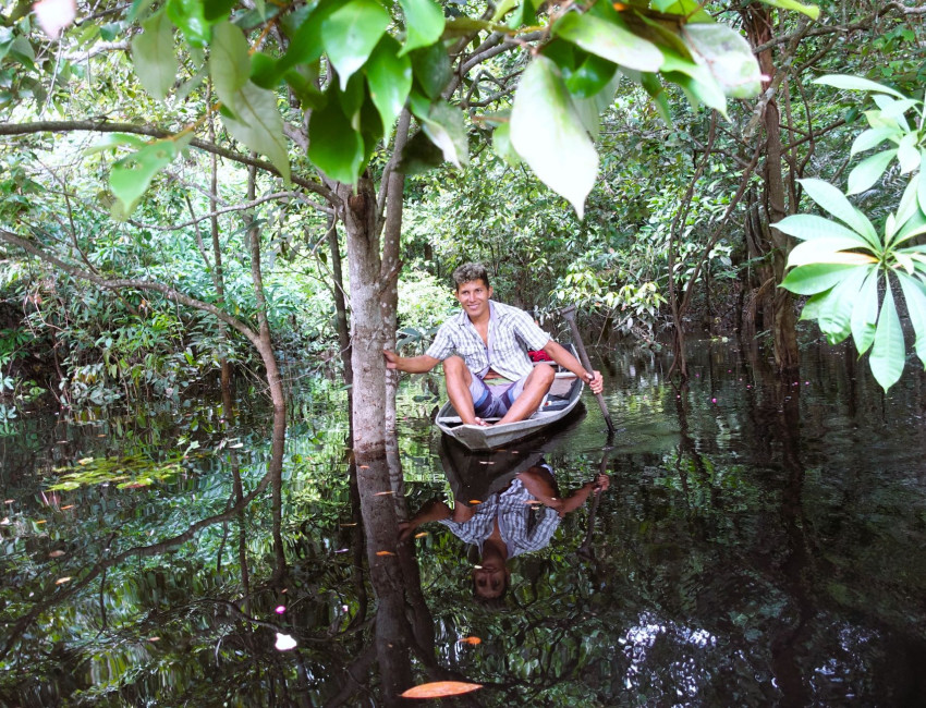 Vannveien er den eneste farbare vei i Amazonas - Brasil