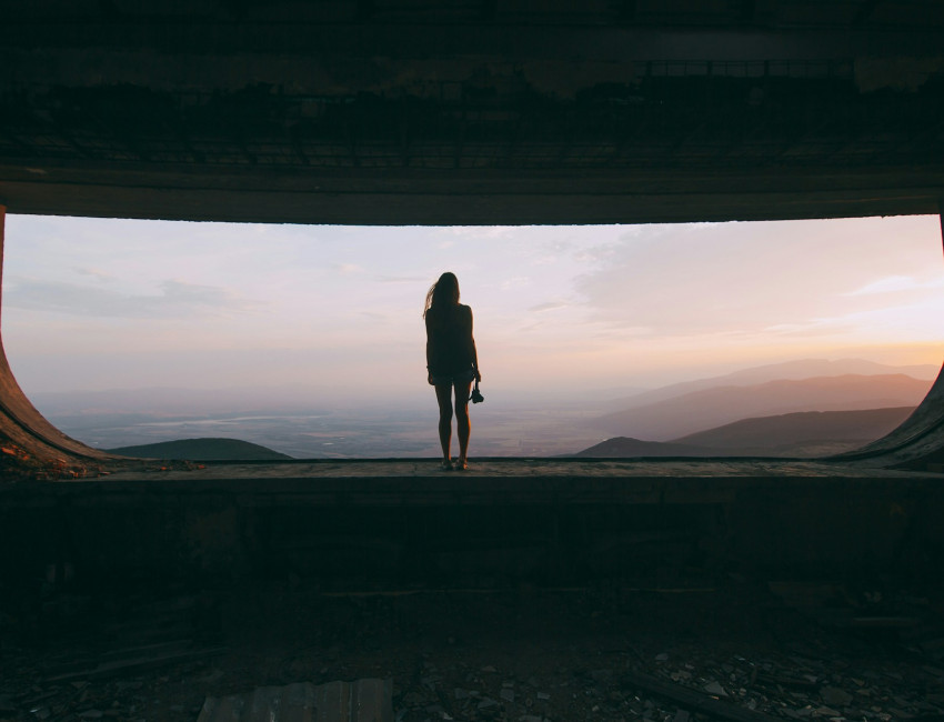 Utsikt fra Buzludzha-monumentet - Bulgaria