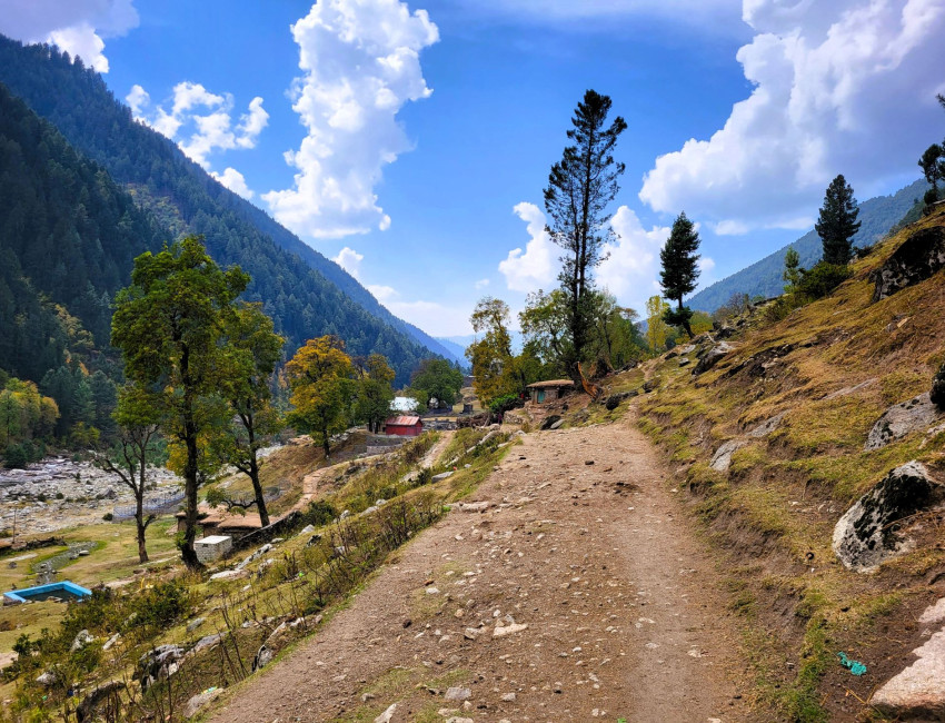 Vandretur nær Naranag - Kashmir