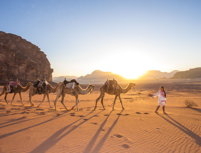 Wadi Rum og solnedgang - Jordan