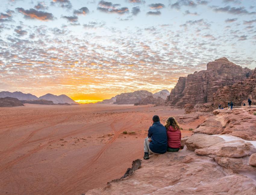 Solnedgang i Wadi Rum - Jordan